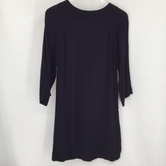 DVF Diane von Furstenberg Parlian midnight navy blue tie sheath dress new 4 - Picture 4 of 7